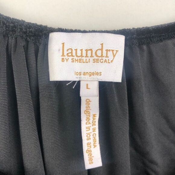 LAUNDRY BY SHELLI SEGAL | Black Velvet Peasant Top - Picture 7 of 11